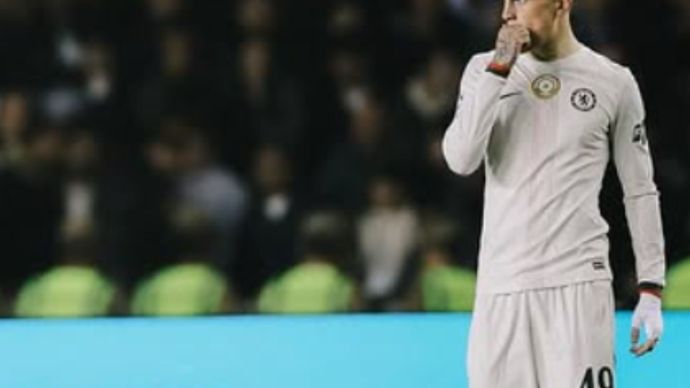 Selebrasi Alejandro Garnacho setelah mencetak untuk Chelsea dalam pertandingan Liga Champions lawan Qarabag di Stadion Tofiq Bahramov pada Rabu malam (5/11/2025). UEFA.com