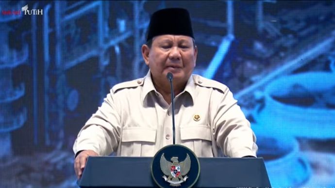 Prabowo Subianto dalam Acara Peresmian Pabrik Lotte Chemical Indonesia Cilegon