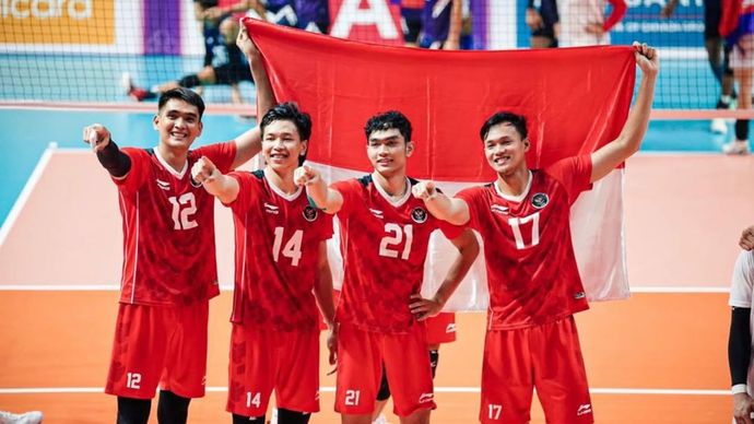 Tim Nasional Bola Voli Putra Indonesia.
