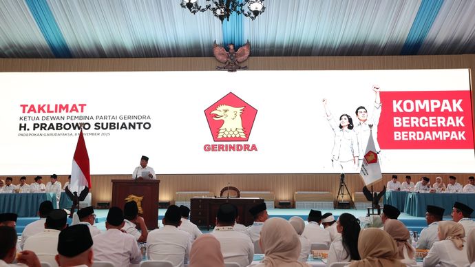 Ketua Dewan Pembina sekaligus Ketua Partai Gerindra Prabowo Subianto