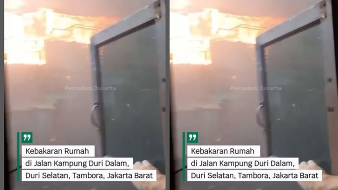 (Selasa, 11 November 2025)&mdash;Rumah tinggal yang berlokasi di Jalan Kampung Duri Dalam, Gang Gerindo 5, RT.10/RW.05, Kelurahan Duri Selatan, Kecamatan Tambora, Jakarta Barat dilaporkan terbakar.