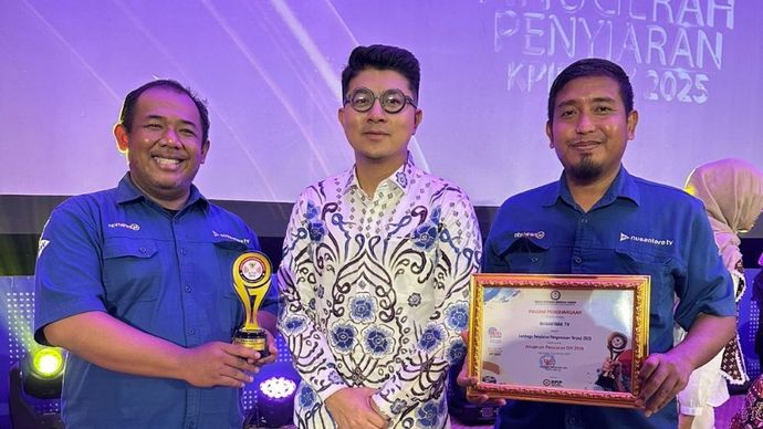 Nusantara TV meraih penghargaan sebagai Lembaga Penyiaran Pengawas Terpuji 2025 dari KPID Daerah Istimewa Yogyakarta. (Foto: Dok/NTV)