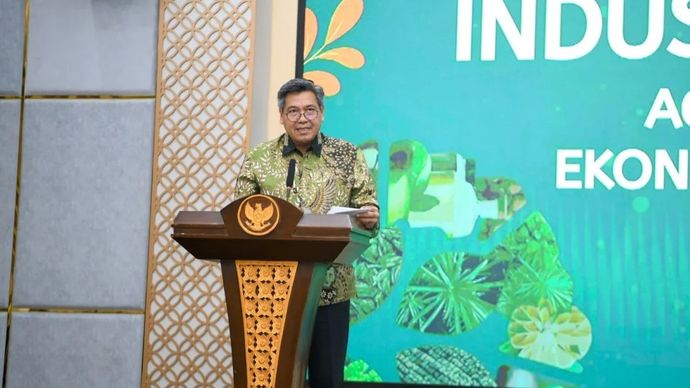 Plt. Direktur Jenderal Industri Agro Kementerian Perindustrian Putu Juli Ardika menyampaikan sambutan pada Pembukaan Pameran Industri Agro 2025 dengan tema &ldquo;Agro Industri Maju, Ekonomi Tumbuh Tangguh&rdquo; di Jakarta, Rabu, 29 Oktober 2025. (ANTARA/HO-Kemenperin)