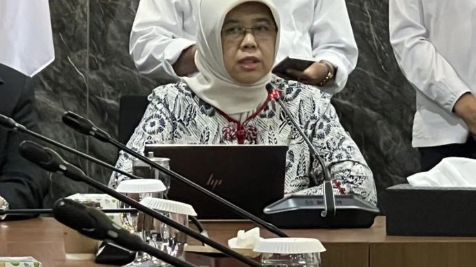 Deputi Bidang Pengawasan Pangan Olahan BPOM Elin Herlina dalam media briefing &ldquo;Perkembangan Diplomasi Penanganan Produk Udang dan Cengkeh dengan Pemangku Kepentingan di Amerika Serikat&rdquo; yang digelar di Kantor Kementerian Koordinator bidang Pangan, Jakarta, Rabu, 12 November 2025. (ANTARA/Putu Indah Savitri)