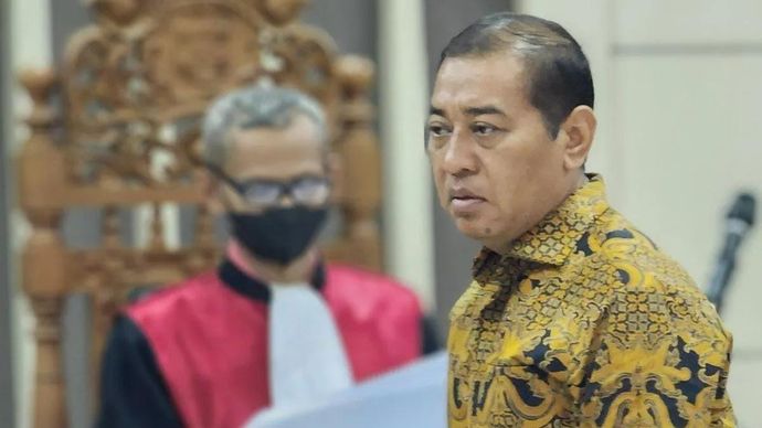 Pengusaha Billy Hariyanto alias Billy Beras saat diperiksa sebagai saksi dalam sidang di Pengadilan Tipikor Semarang, Kamis 9 November 2025. ANTARA/I.C. Senjaya