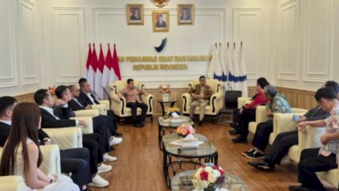 Pertemuan Kepala BPOM Taruna Ikrar dengan delegasi pengusaha Malaysia dan China. 