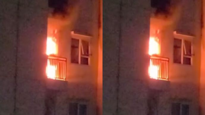 apartemen terbakar di depok