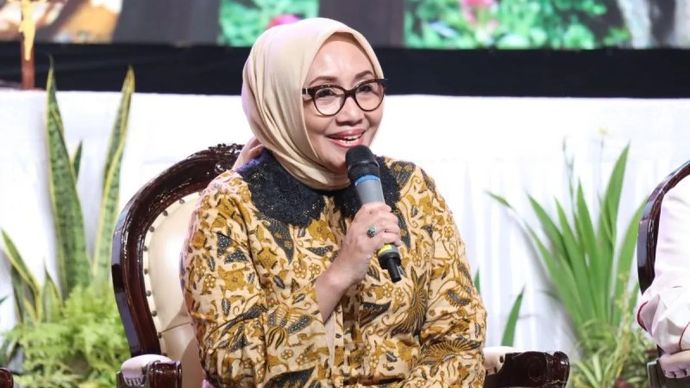Menteri PPPA Arifah Fauzi dalam kegiatan Hari Anak Keuskupan Agung Jakarta 2025 di Kabupaten Tangerang, Banten, Sabtu, 15 November 2025. ANTARA/HO-Kemen PPPA.