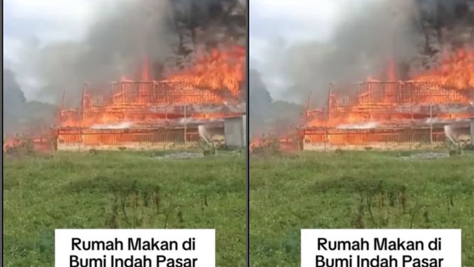 Sebuah rumah makan di kawasan Bumi Indah, Kecamatan Pasar Kemis, Kabupaten Tangerang, terbakak hebat pada Senin, 17 November 2025.  Hingga saat ini, petugas masih melakukan upaya pemadaman. Belum diketahui penyebab dari kebakaran tersebut.