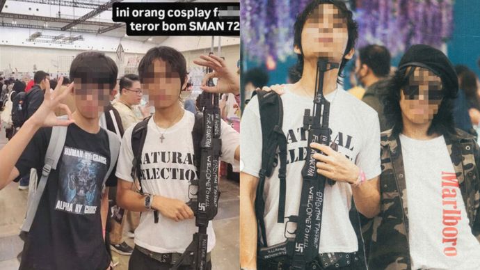 Cosplayer Pakai Kostum Pelaku Bom SMAN 72 Jakarta