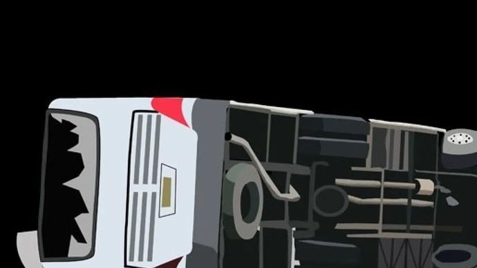 ilustrasi - Kecelakaan Bus. /ANTARA News/Insan Faizin Mubarak.