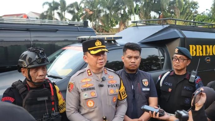 Kapolres Tangerang Selatan (Tangsel), AKBP Victor Daniel Henry Inkiriwang (ANTARA/Azmi Samsul M)