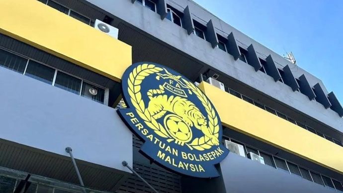 Logo Federasi Sepak Bola Malaysia (FAM). ANTARA/Handout/am.