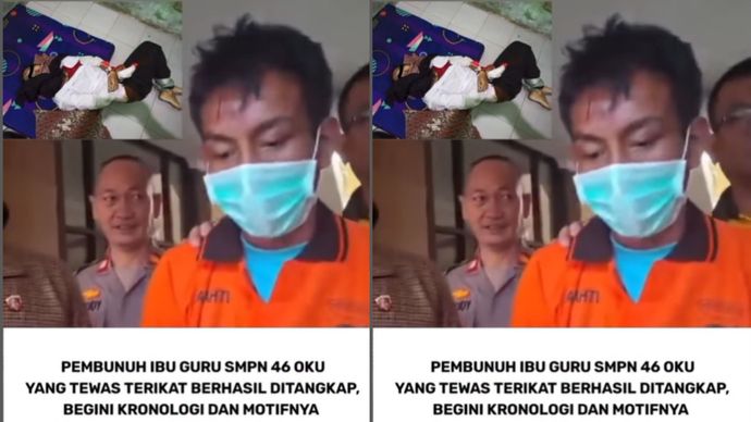 Tampang Bengis Pelaku Pembunuh Guru Muda, Tangan dan Kaki Diikat