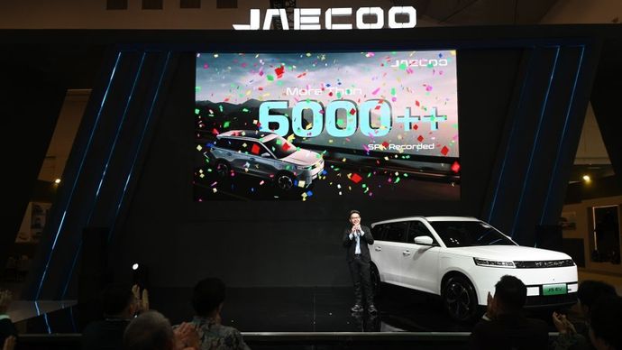 JAECOO J5 EV telah membukukan lebih dari 6.000 unit pemesanan. (Foto: Istimewa/Adiantoro/NTV) 
