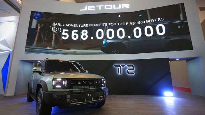 PT JETOUR Sales Indonesia resmi meluncurkan JETOUR T2 di GJAW 2025. (Foto: Istimewa)&nbsp; 