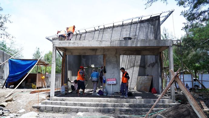 Nelayan di Pantai Baru dan Pantai Kuwaru, Desa Poncosari, Srandakan, Bantul, Daerah Istimewa Yogyakarta (DIY), begitu antusias menanti rampungnya pembangunan Kampung Nelayan Merah Putih (KNMP)