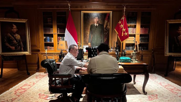 Presiden Prabowo Subianto kembali menggelar pertemuan empat mata dengan Wakil Ketua DPR Sufmi Dasco Ahmad