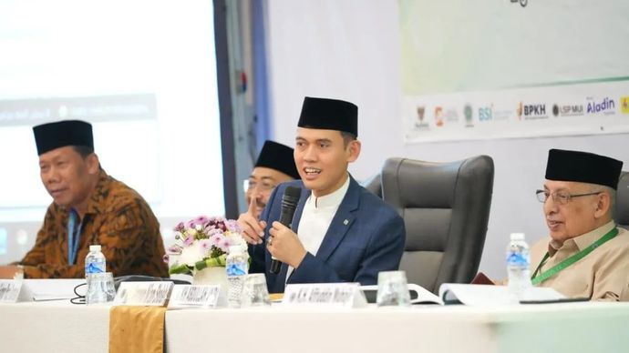 Ketua Bidang Fatwa MUI Asrorun Niam Sholeh dalam Munas XI MUI di Jakarta, Minggu, 23 November 2025. ANTARA/HO-Majelis Ulama Indonesia.