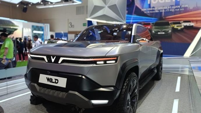 VinFast Wild Concept mejeng di GJAW 2025. (Foto: Adiantoro/NTV)