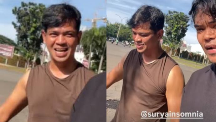 Surya Insomnia Ngaspal jalan berlubang di Tangerang Selatan  