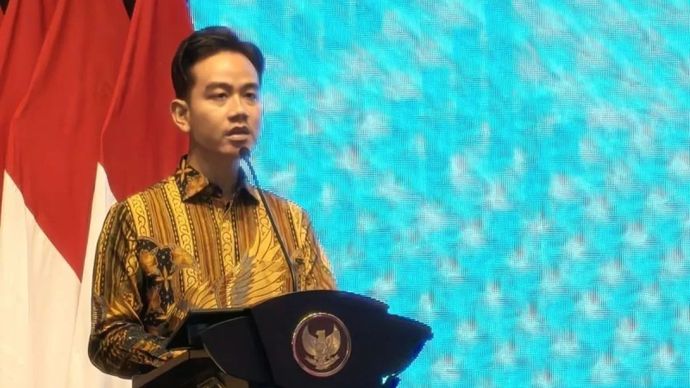 Arsip - Wakil Presiden Gibran Rakabuming berpidato dalam agenda Rapat Koordinasi Nasional Percepatan Penurunan Stunting 2025 di gedung Kementerian Kesehatan RI, Jakarta, Rabu, 12 November 2025. (ANTARA/Andi Firdaus)