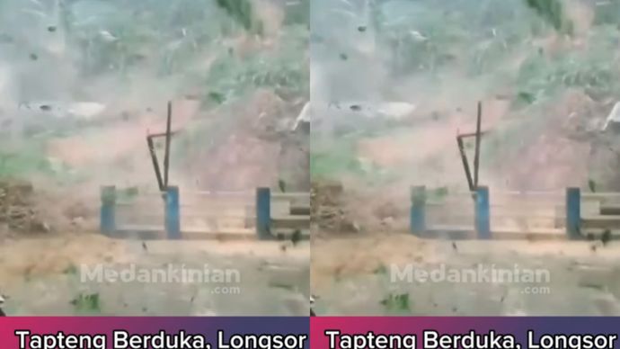 Bencana longsor melanda Dusun 1 Desa Mardame, Kecamatan Sitahuis, Tapteng, Selasa (25/11) pagi. Empat warga yang masih satu keluarga ditemukan meninggal dunia setelah rumah mereka tertimbun material longsor.