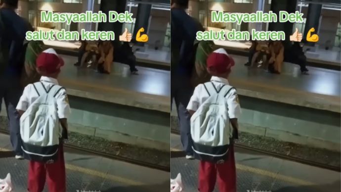 Bocah SD Naik KRL dari Tangerang ke Jaktim
