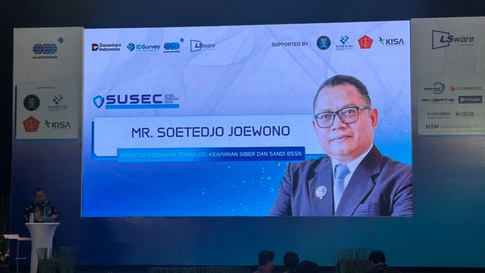 Direktur Kebijakan Teknologi Keamanan Siber dan Sandi Badan Siber dan Sandi Negara (BSSN), Soetedjo Joewono