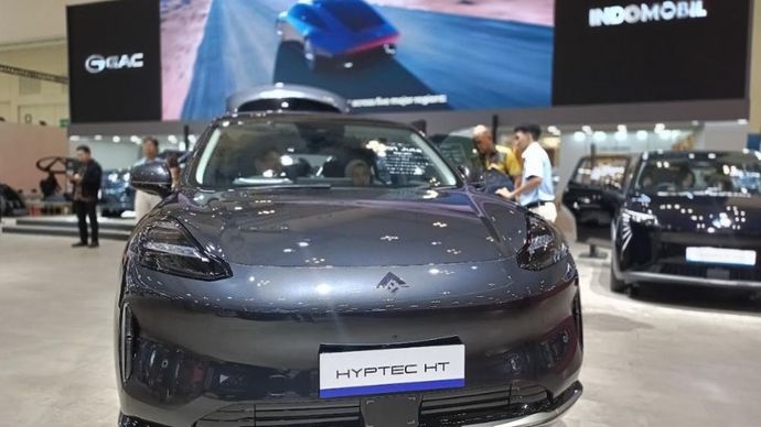 Aion Hyptec HT tampil di GJAW 2025. (Foto: Adiantoro/NTV)  