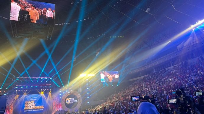 Prabowo Subianto Hadiri Puncak Peringatan Hari Guru Nasional di Jakarta