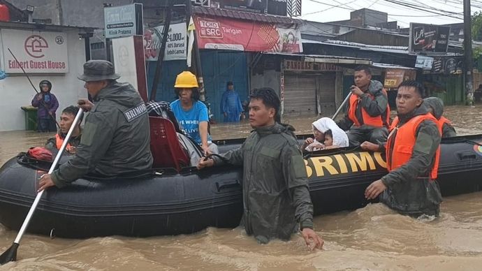 Banjir di Sumatra. 
