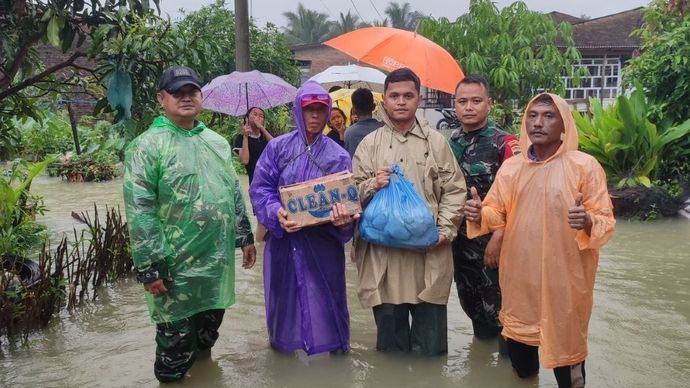 Banjir menerjang Sumatra Utara. (Foto: Istimewa)
