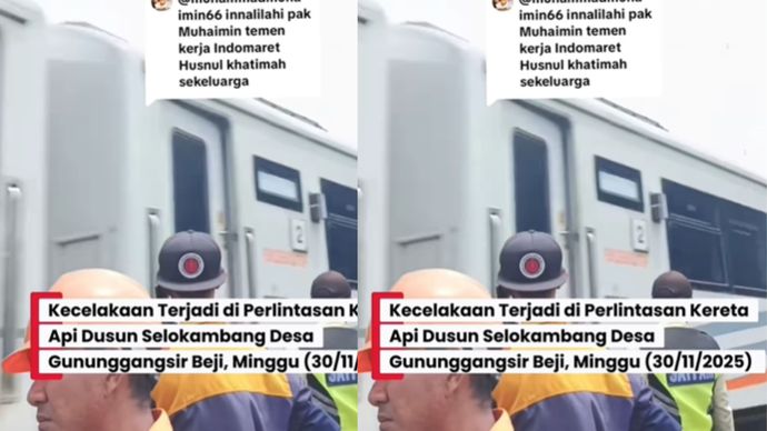 Kecelakaan maut terjadi di perlintasan kereta api tanpa palang pintu di Dusun Selokambang, Desa Gununggangsir, Kecamatan Beji, Kabupaten Pasuruan, Minggu (30/11/2025) sekitar pukul 10.19 WIB. Sebuah mobil sedan L 1519 ABJ yang ditumpangi satu keluarga tertabrak Kereta Api Mutiara Timur yang melaju dari Surabaya menuju Banyuwangi.