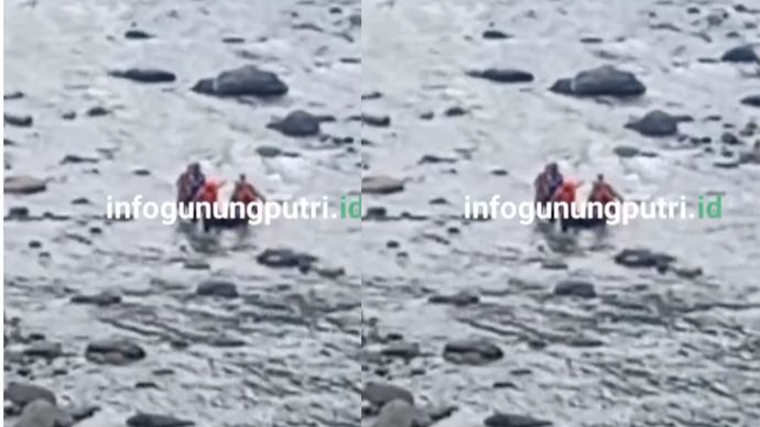 Penemuan mayat dialiran sungai Cileungsi, bawah jembatan KKI, Desa Gunung Putri, Kab. Bogor, pada Minggu (30/11/25) Siang.