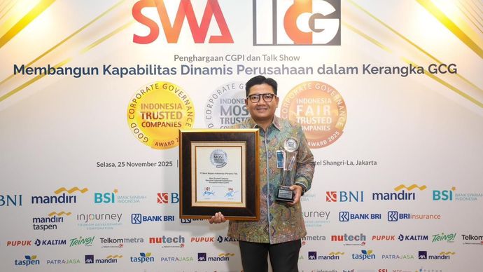 PT Bank Negara Indonesia (Persero) Tbk (BNI) kembali memperoleh The Most Trusted Company dalam ajang Corporate Governance Perception Index (CGPI) Award 2025. 