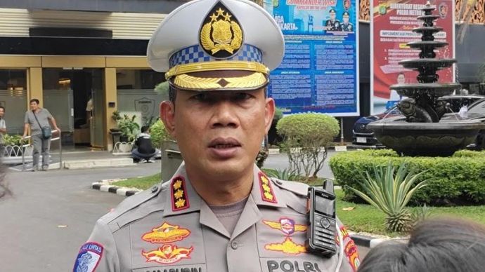 Direktur Lalu Lintas Polda Metro Jaya, Kombes Pol Komarudin saat ditemui di Mapolda Metro Jaya, Senin 1 Desember 2025. ANTARA/Ilham Kausar