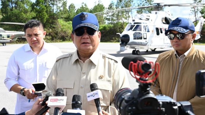 Prabowo Subianto Tinjau Langsung Lokasi Berdampak Bencana di Tapanuli Tengah