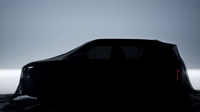 Perusahaan merilis gambar teaser dari Kia EV2. (Foto: Istimewa via Carscoops)