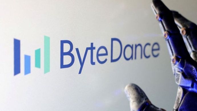 Logo Bytedance terlihat dalam ilustrasi yang diambil pada 8 Februari 2025. (Foto: Dok/Dado Ruvic/Reuters)