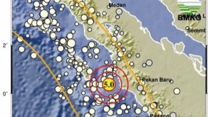 Gempa bumi tektonik dengan kekuatan Magnitudo 5,0 terjadi di Nias Selatan, Sumatera Utara, Selasa malam, 2 Desember 2025.