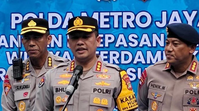 Kabid Humas Polda Metro Jaya, Kombes Pol Budi Hermanto saat ditemui di Jakarta, Senin 1 Desember 2025. ANTARA/Ilham Kausar