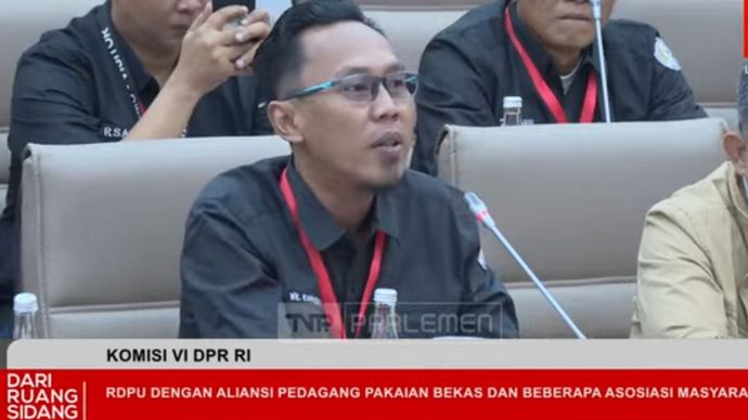 Ketua Umum Aliansi Pedagang Pakaian Bekas Indonesia, WR Rahasdikin. 