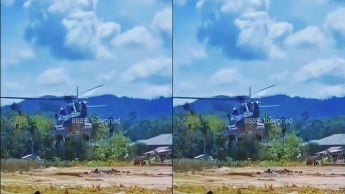 Alasan Helikopter Lempar Bantuan dari Udara
