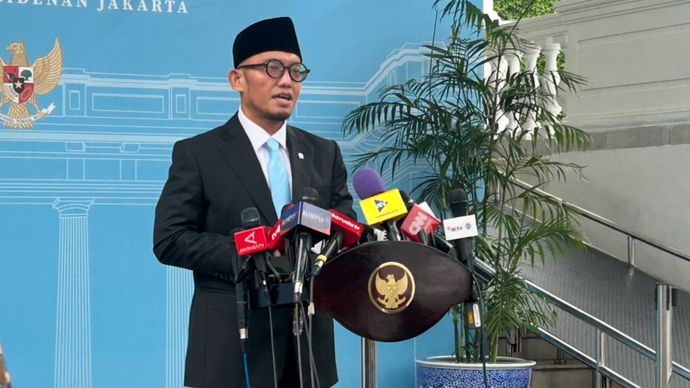 Wakil Menteri Haji dan Umrah Dahnil Anzar Simanjuntak di Kompleks Istana Kepresidenan