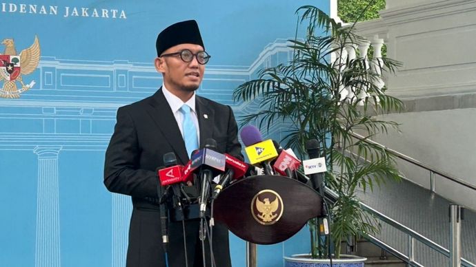 Wakil Menteri Haji dan Umrah Dahnil Anzar Simanjuntak di Kompleks Istana Kepresidenan