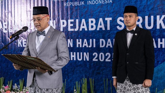 Menteri Haji dan Umrah Mochamad Irfan Yusuf di Bandarlampun