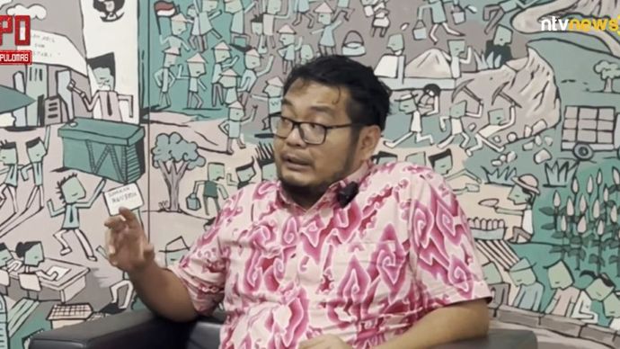 Direktur Eksekutif Nasional Walhi, Boy Jery Even Sembiring saat menjadi narasumber dalam DPO Podcast yang dipandu Pemimpin Redaksi Ntvnews.id, Ismoko Widjaya.
