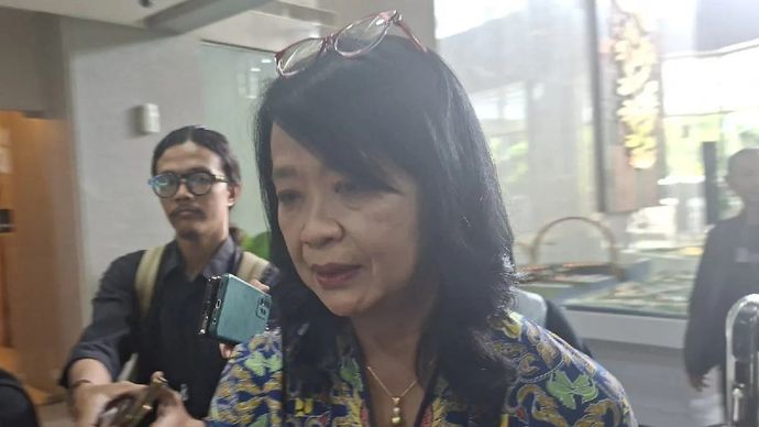 Wakil Menteri PU Diana Kusumastuti menyampaikan keterangan kepada awak media di Jakarta. ANTARA/Aji Cakti.