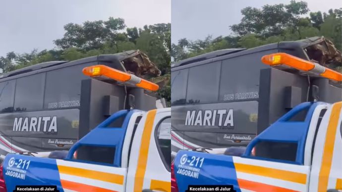 Telah terjadi laka lantas di Tol Jagorawi KM 41 arah Ciawi, Senin (8/12/25). Saat ini dalam penanganan petugas.